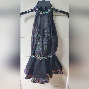 Weissman Black Sequin Kids Dance Costume